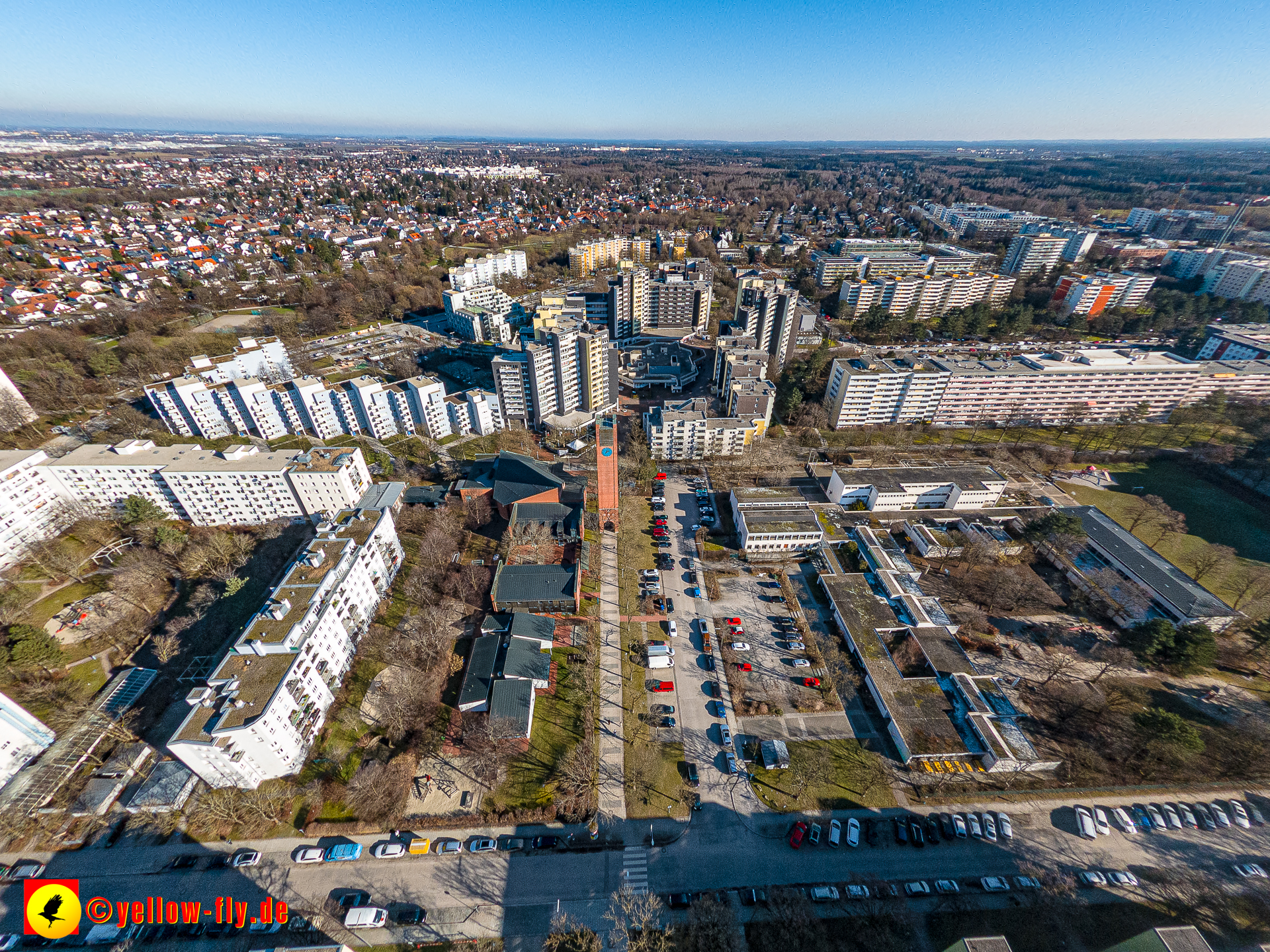07.02.2023 - Luftbilder vom Marx-Zentrum und Umgebung in Neuperlache